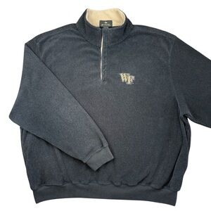 Wake Forest Demon Deacons Men’s 1/4 Button Closure Pullover Fleece Jacket XL